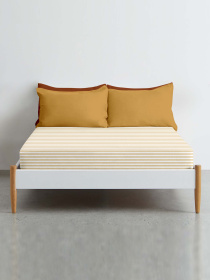 Простирадло на резинці ранфорс BISCUIT LINE Cosas модель LineBeige-5046_120 Фото