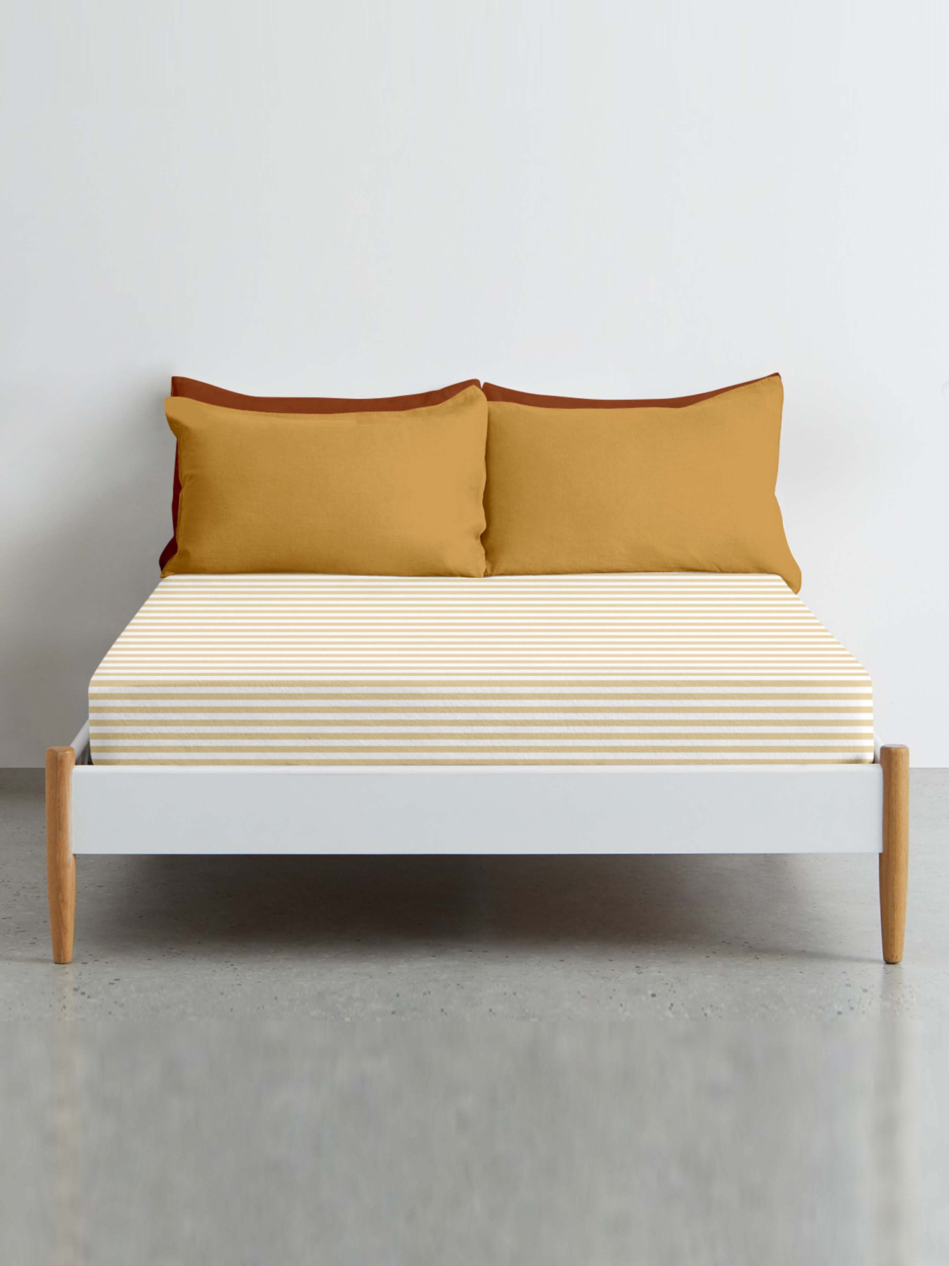 Простынь на резинке ранфорс BISCUIT LINE Cosas модель LineBeige-5046_120 Фото