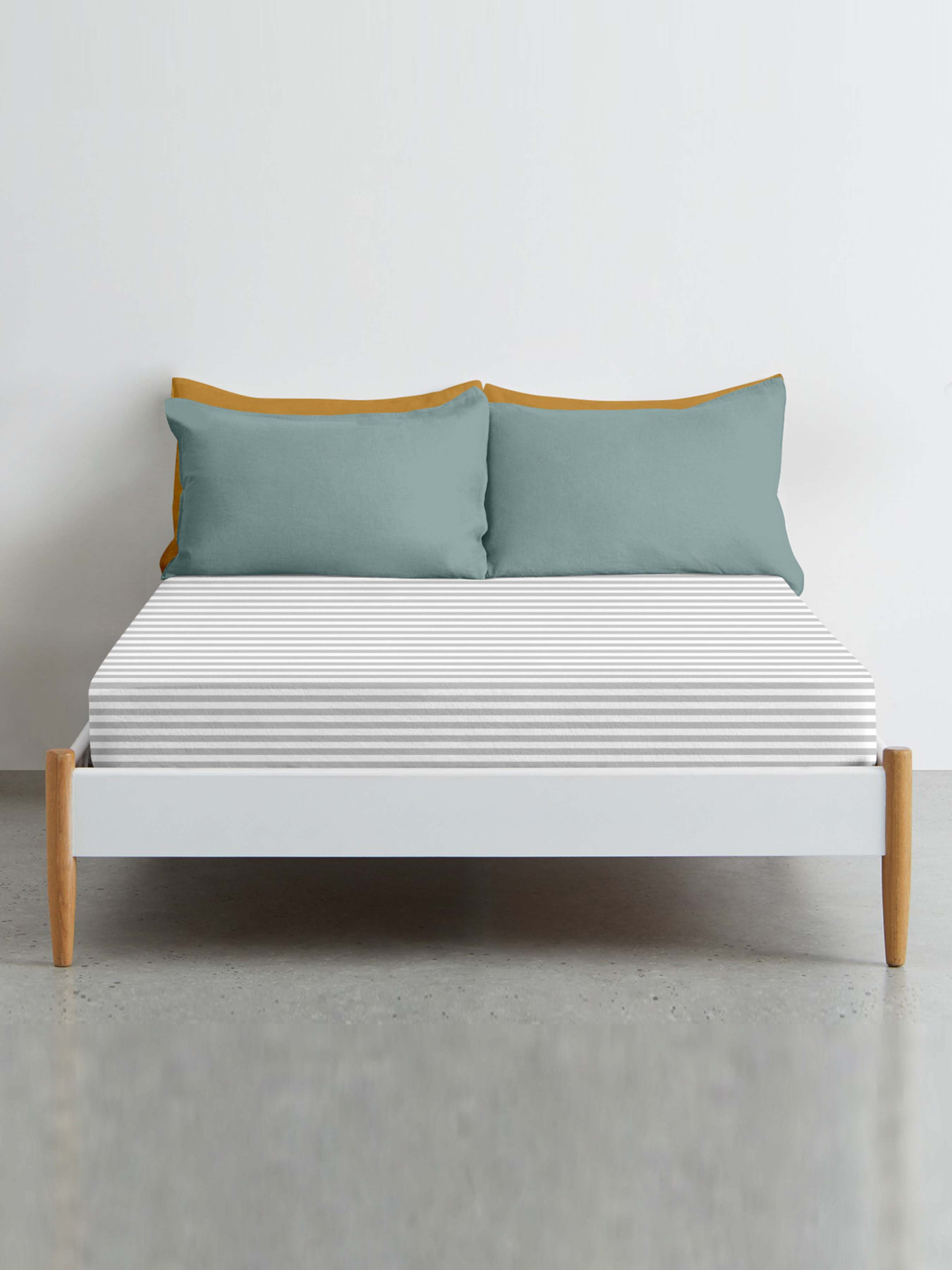 Простирадло на резинці ранфорс SMOKY LINE Cosas модель LineLGrey-5047_120 Фото