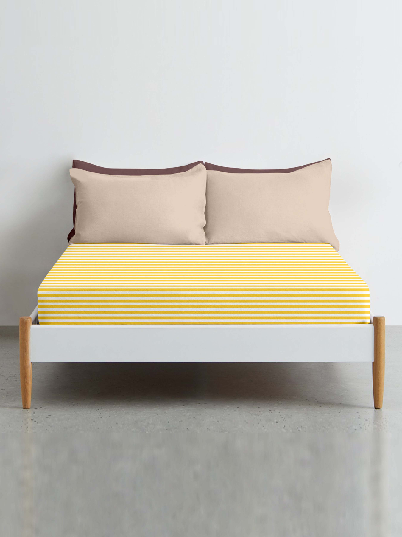 Простынь на резинке ранфорс HONEY LINE Cosas модель LineYellow-5045_120 Фото