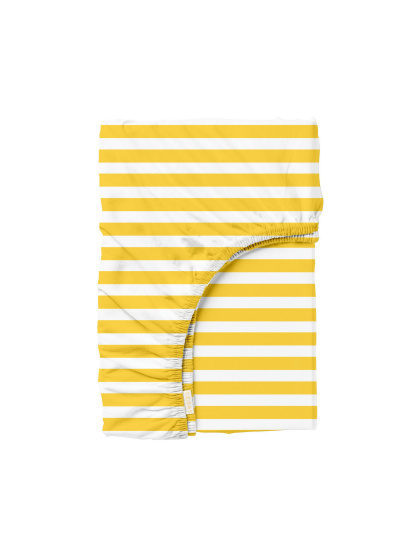 Cosas ­Простирадло на резинці ранфорс HONEY LINE модель LineYellow-5045_100x200x20 - фото