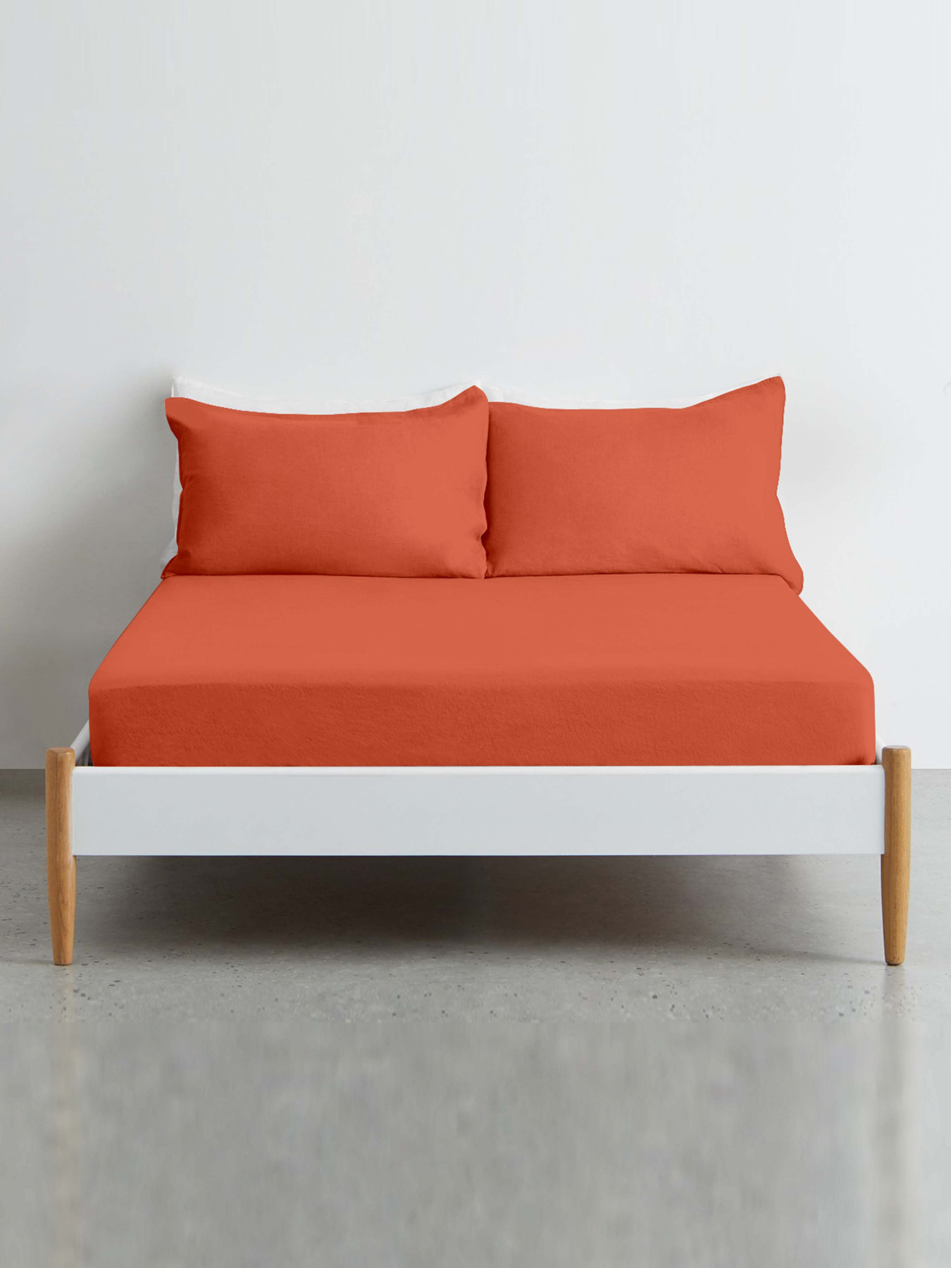 Простирадло на резинці ранфорс RUST Cosas модель Orange103_120x200x20 Фото