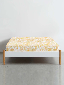 Простынь на резинке ранфорс TROPICAL LEAVES Cosas модель PetalsYellow_120 Фото