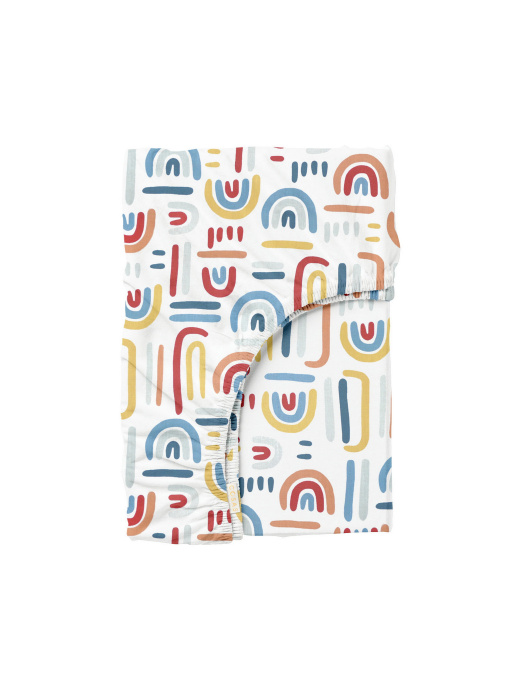 Простынь на резинке ранфорс RAINBOWS Cosas модель RainbowAbstract_120 Фото