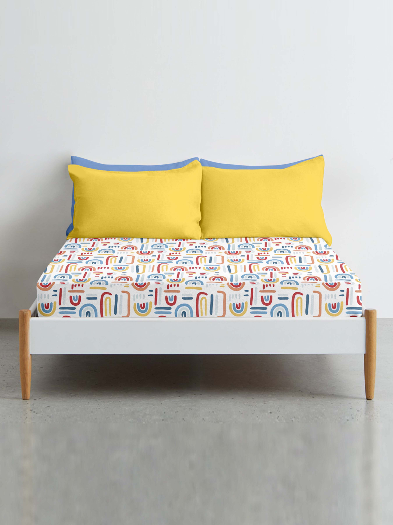 Простынь на резинке ранфорс RAINBOWS Cosas модель RainbowAbstract_120 Фото