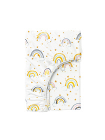 Простирадло на резинці ранфорс RAINBOW STAR YELLOW Cosas модель RainbowStarYellow_120 Фото