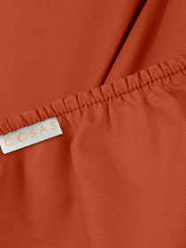 Простирадло на резинці ранфорс ORANGE Cosas модель Ranfors103_Orange_120 Фото