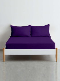 Простирадло на резинці ранфорс DARK PLUM Cosas модель Ranfors89_PlumDark_120 Фото