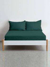 Простирадло на резинці ранфорс DARK GREEN Cosas модель Ranfors91_GreenDark_120 Фото