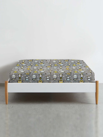 Простирадло на резинці ранфорс ROBOTS Cosas модель RobotsMinionsGrey_120 Фото