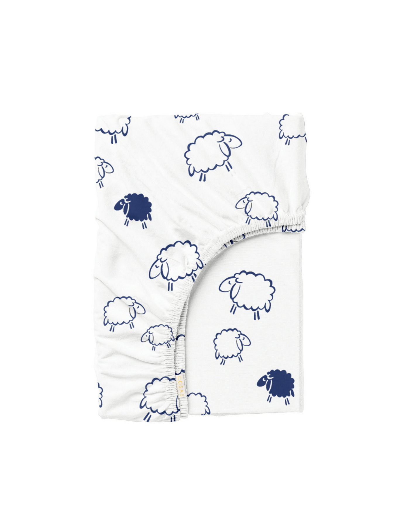 Простирадло на резинці ранфорс SHEEP BLACK WHITE Cosas модель SheepBlackWhite_120 Фото