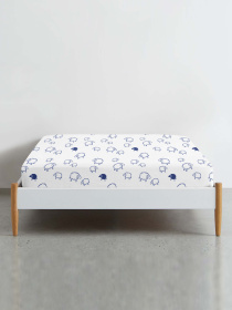 Простирадло на резинці ранфорс SHEEP BLACK WHITE Cosas модель SheepBlackWhite_120 Фото