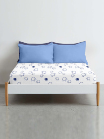 Простынь на резинке ранфорс SHEEP BLACK WHITE Cosas модель SheepBlackWhite_120 Простынь на резинке ранфорс SHEEP BLACK WHITE Cosas модель SheepBlackWhite_120 Фото