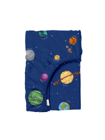 Простирадло на резинці ранфорс SPACE Cosas модель SpaceSolarSystemBlue_120 Фото