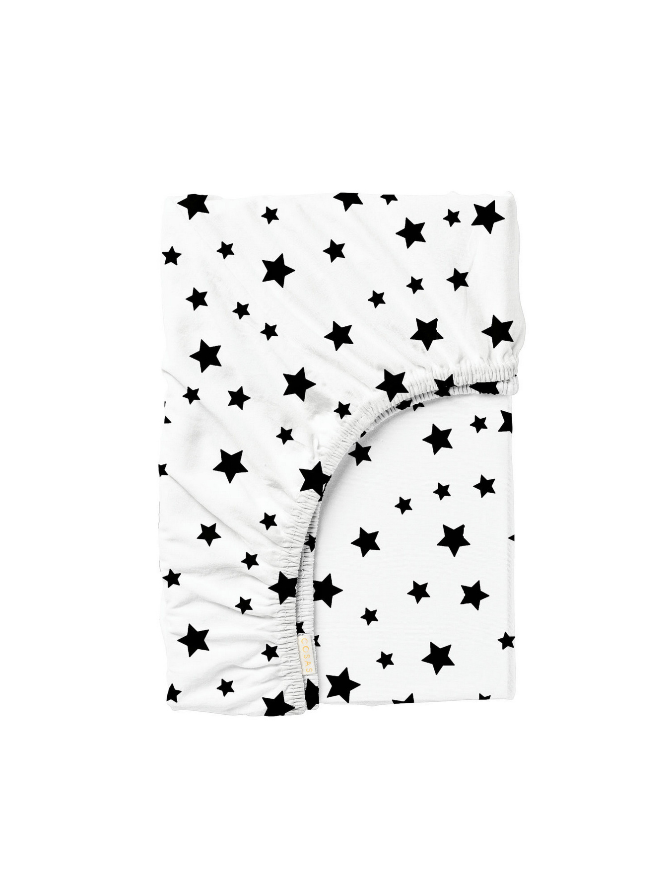 Простынь на резинке ранфорс BLACK STARS Cosas модель StarBlackWhite-3009_120 Фото