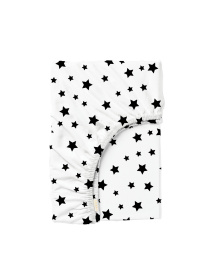 Простынь на резинке ранфорс BLACK STARS Cosas модель StarBlackWhite-3009_120 Фото