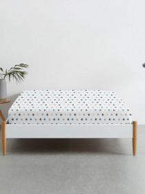 Простирадло на резинці ранфорс BLUE STARFALL Cosas модель StarClGreyBlue_120x200x20 Фото