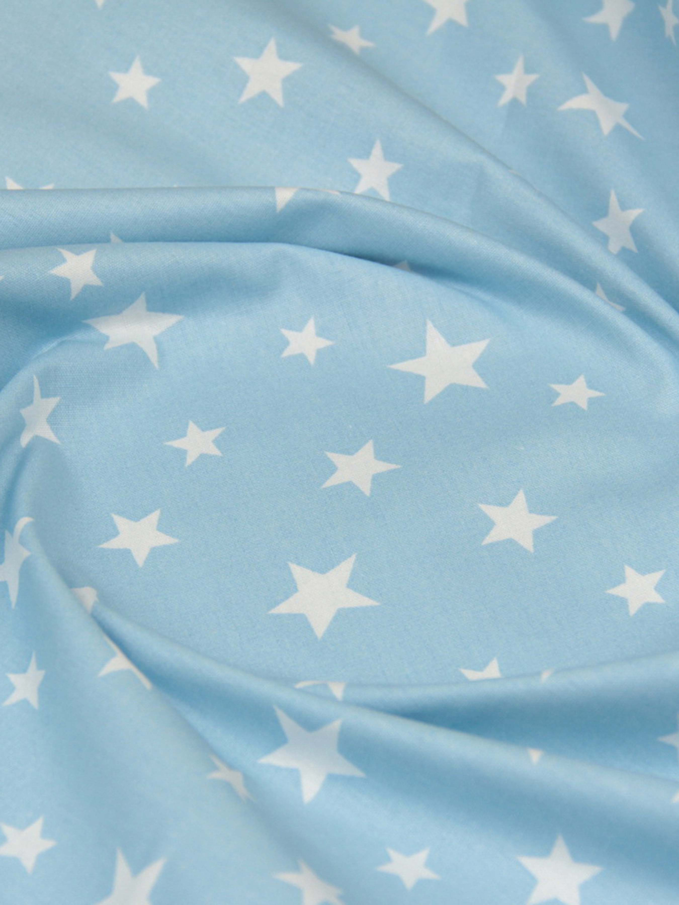 Простынь на резинке ранфорс STARFALL Cosas модель StarFall_LightBlue_120 Фото