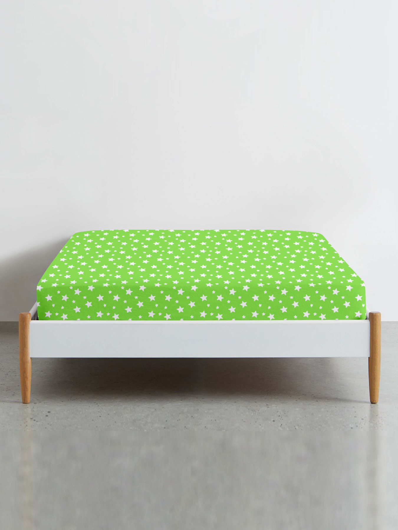 Простирадло на резинці ранфорс STARFALL LIME Cosas модель StarFall_Lime_120 Фото