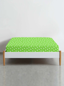 Простирадло на резинці ранфорс STARFALL LIME Cosas модель StarFall_Lime_120 Фото