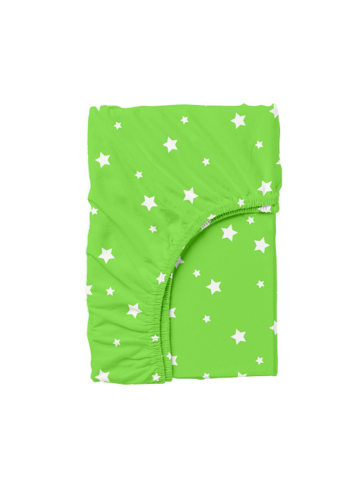Простынь на резинке ранфорс STARFALL LIME Cosas модель StarFall_Lime_120 Фото