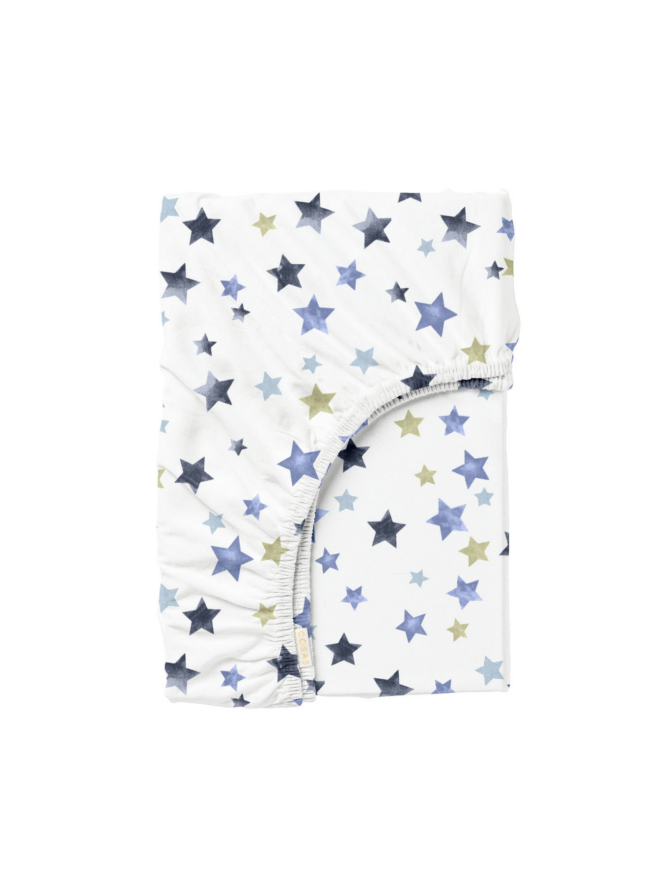Простирадло на резинці ранфорс STARFALL Cosas модель StarfallGreyBlue_120 Фото