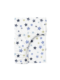 Простирадло на резинці ранфорс STARFALL Cosas модель StarfallGreyBlue_120 Простирадло на резинці ранфорс STARFALL Cosas модель StarfallGreyBlue_120 Фото