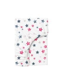 Простынь на резинке ранфорс STARFALL Cosas модель StarfallGreyRose_120 Фото