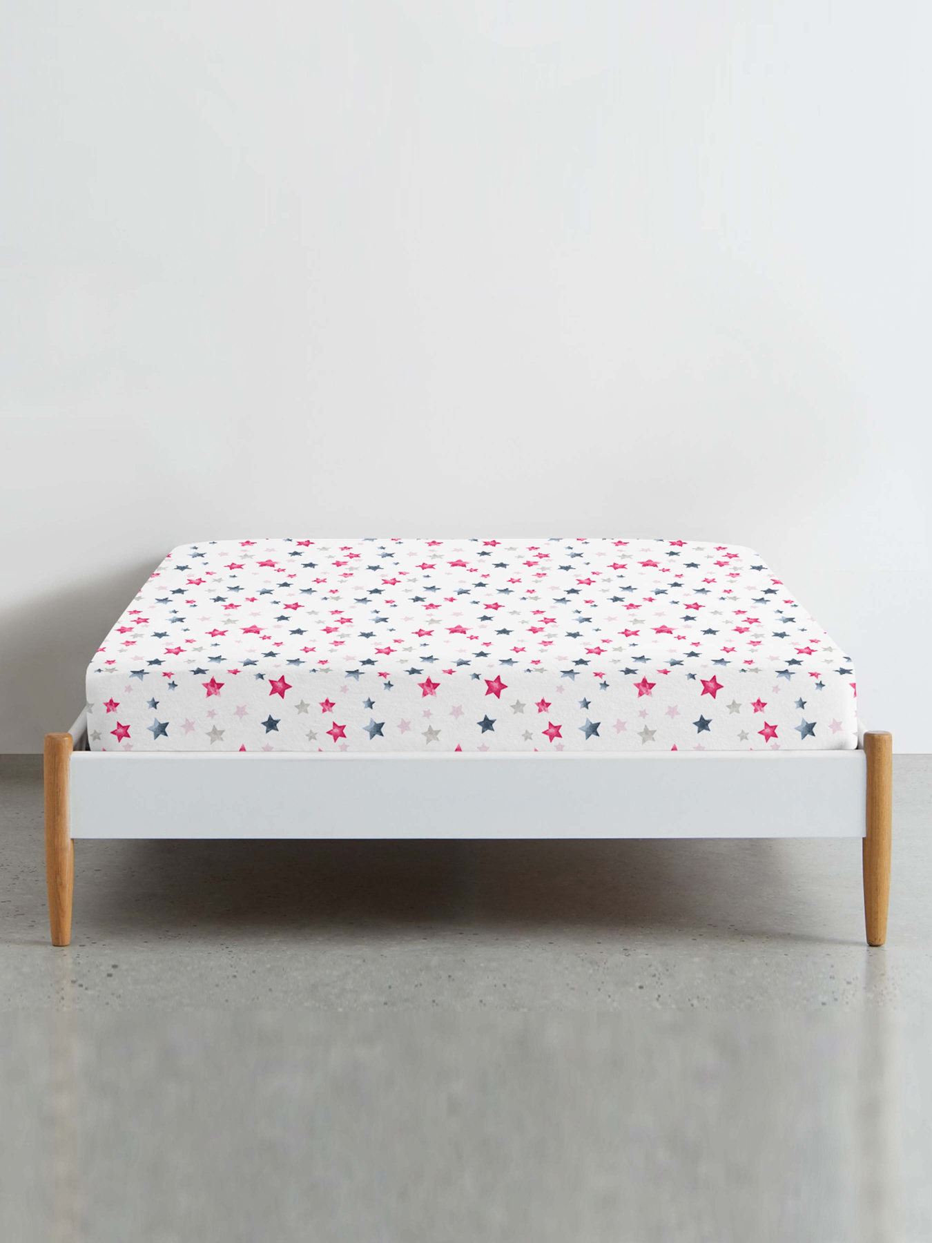 Простирадло на резинці ранфорс STARFALL Cosas модель StarfallGreyRose_120 Фото