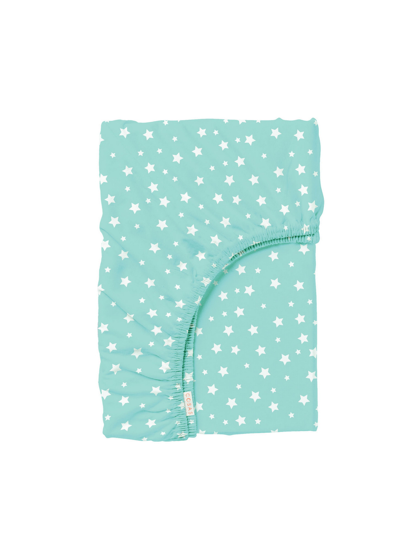 Простынь на резинке ранфорс MINT STARFALL Cosas модель StarfallMint-3005_80x200x20 Фото