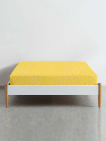 Простынь на резинке ранфорс YELLOW STARFALL Cosas модель StarfallYellow_120 Фото