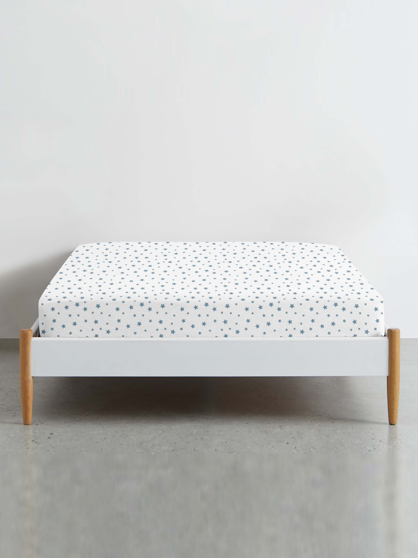 Простирадло на резинці ранфорс BLUE STARS Cosas модель StarLightBlueWhite-3003_120 Фото