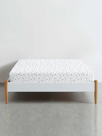 Простирадло на резинці ранфорс BLUE STARS Cosas модель StarLightBlueWhite-3003_120 Фото