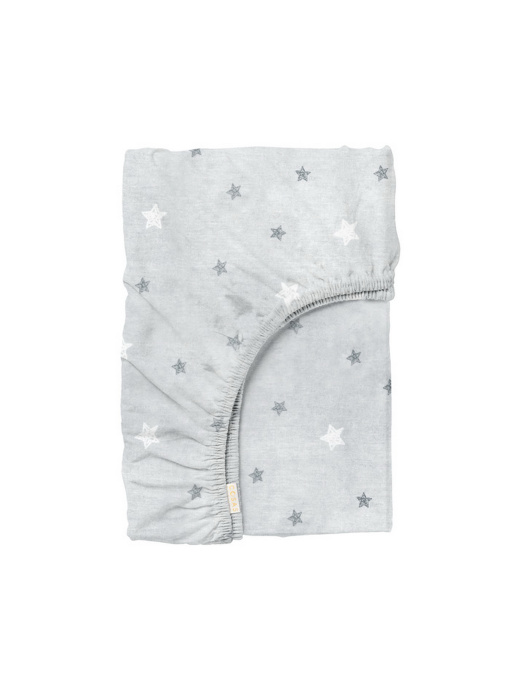 Простирадло на резинці ранфорс SOFT STARS Cosas модель StarsWoolyGrey_120 Фото