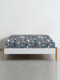 Простирадло на резинці ранфорс GEMSTONES Cosas модель StoneBlueBlackGrey_120 Фото