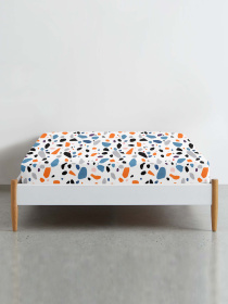 Простынь на резинке ранфорс GEMSTONES Cosas модель StoneOrangeBlueWhite_120 Фото