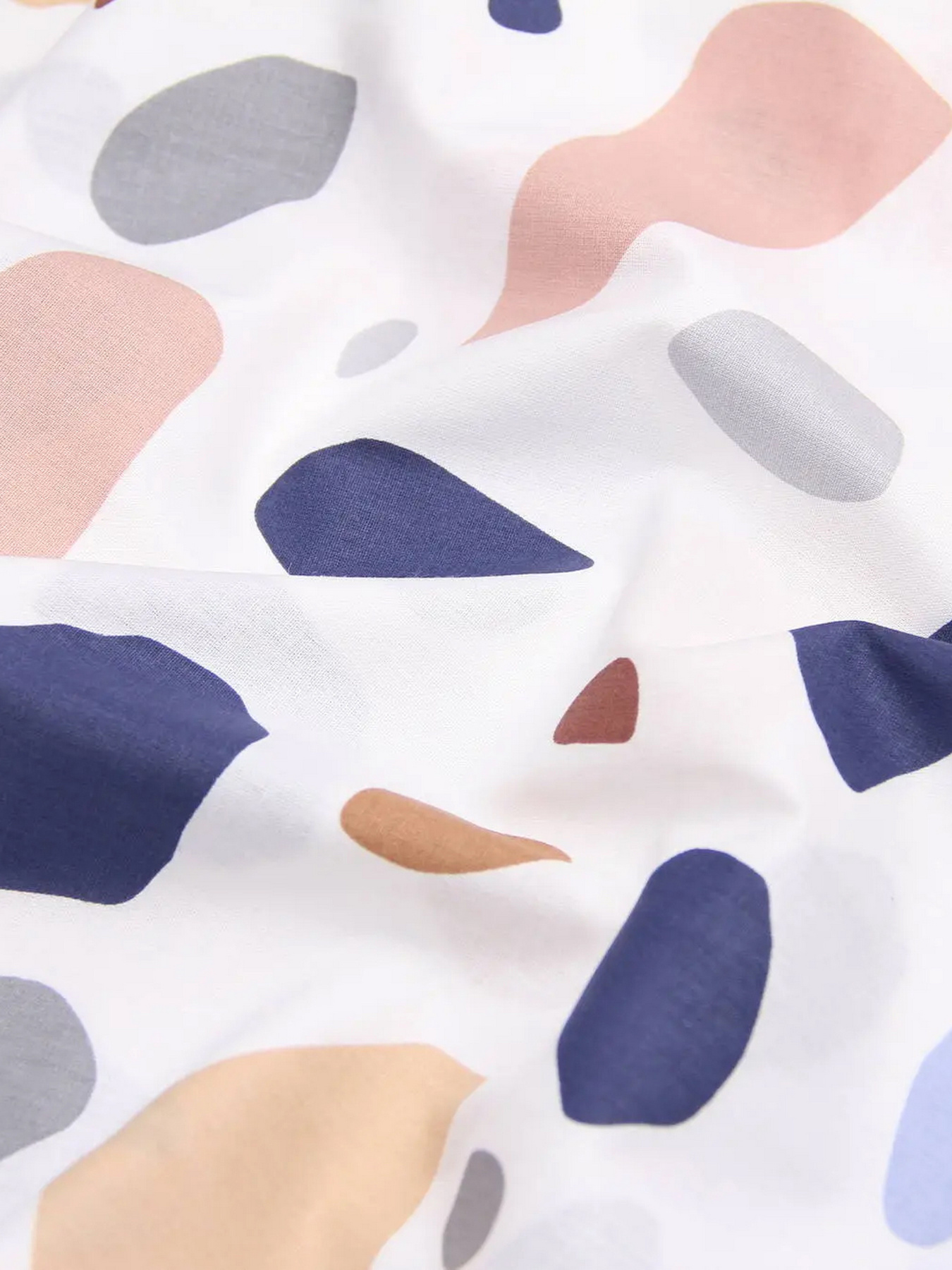 Простирадло на резинці ранфорс GEMSTONES Cosas модель StoneRoseGreyWhite_120 Фото