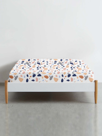 Простирадло на резинці ранфорс GEMSTONES Cosas модель StoneRoseGreyWhite_120 Фото