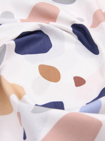 Простынь на резинке ранфорс GEMSTONES Cosas модель StoneRoseGreyWhite_120 Простынь на резинке ранфорс GEMSTONES Cosas модель StoneRoseGreyWhite_120 Фото