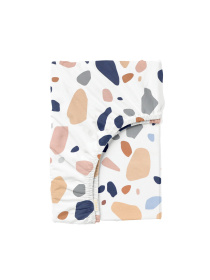 Простынь на резинке ранфорс GEMSTONES Cosas модель StoneRoseGreyWhite_120 Простынь на резинке ранфорс GEMSTONES Cosas модель StoneRoseGreyWhite_120 Фото