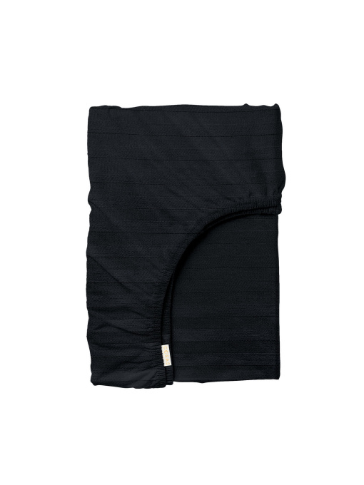 Простынь на резинке страйп сатин ONYX Cosas модель StrSatin_00Onyx_60х120х12 Фото