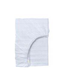 Простирадло на резинці страйп сатин PORCELAIN Cosas модель StrSatin_01Porcelain_60х120х12 Фото