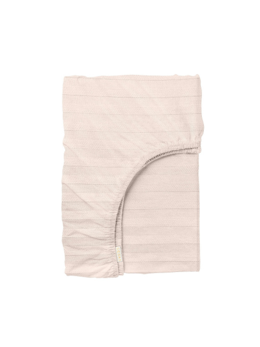 Простынь на резинке страйп сатин PASTEL Cosas модель StrSatin_03Pastel_60х120х12 Фото