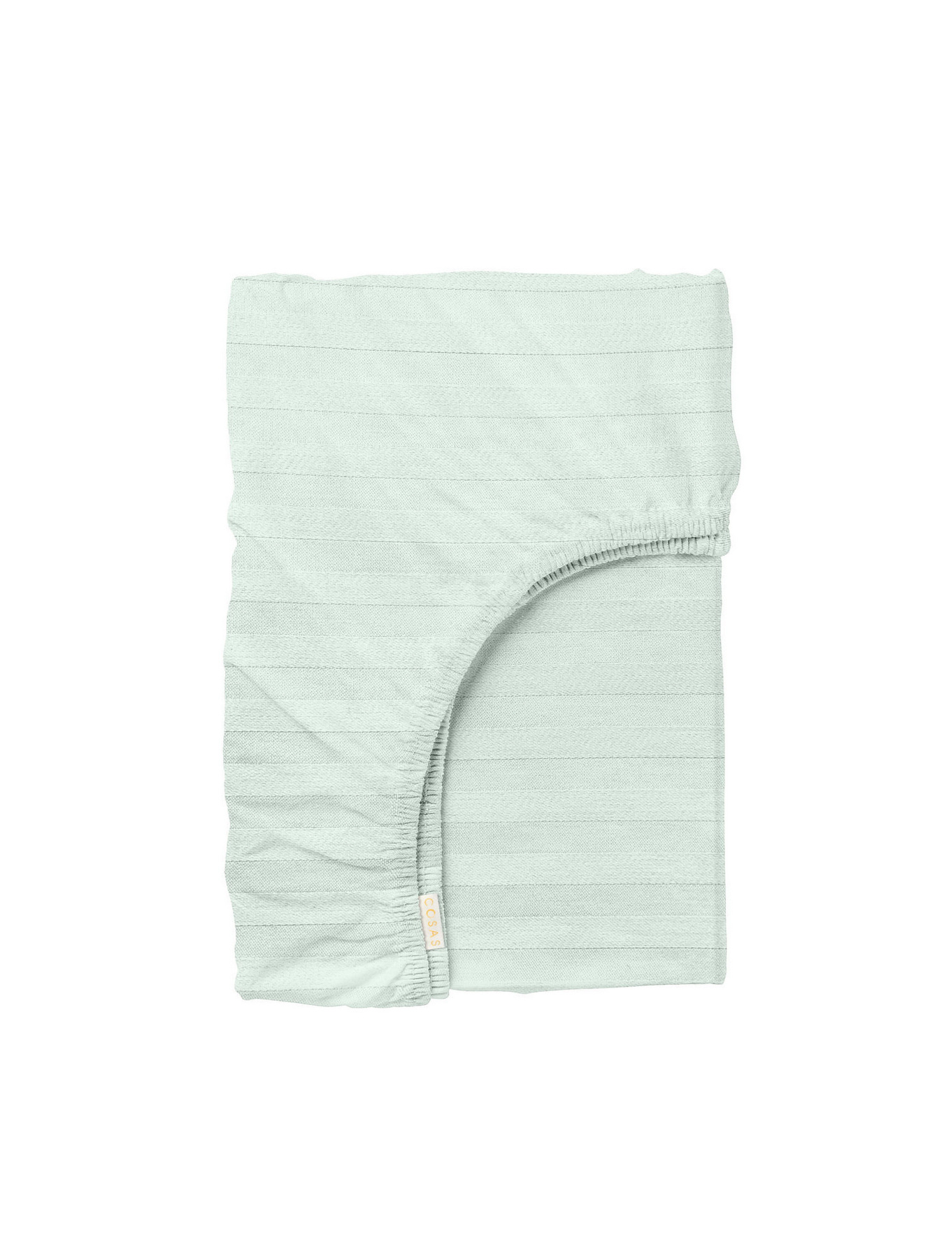 Простынь на резинке страйп сатин PISTACHIO Cosas модель StrSatin_04Pistachio_60х120х12 Фото