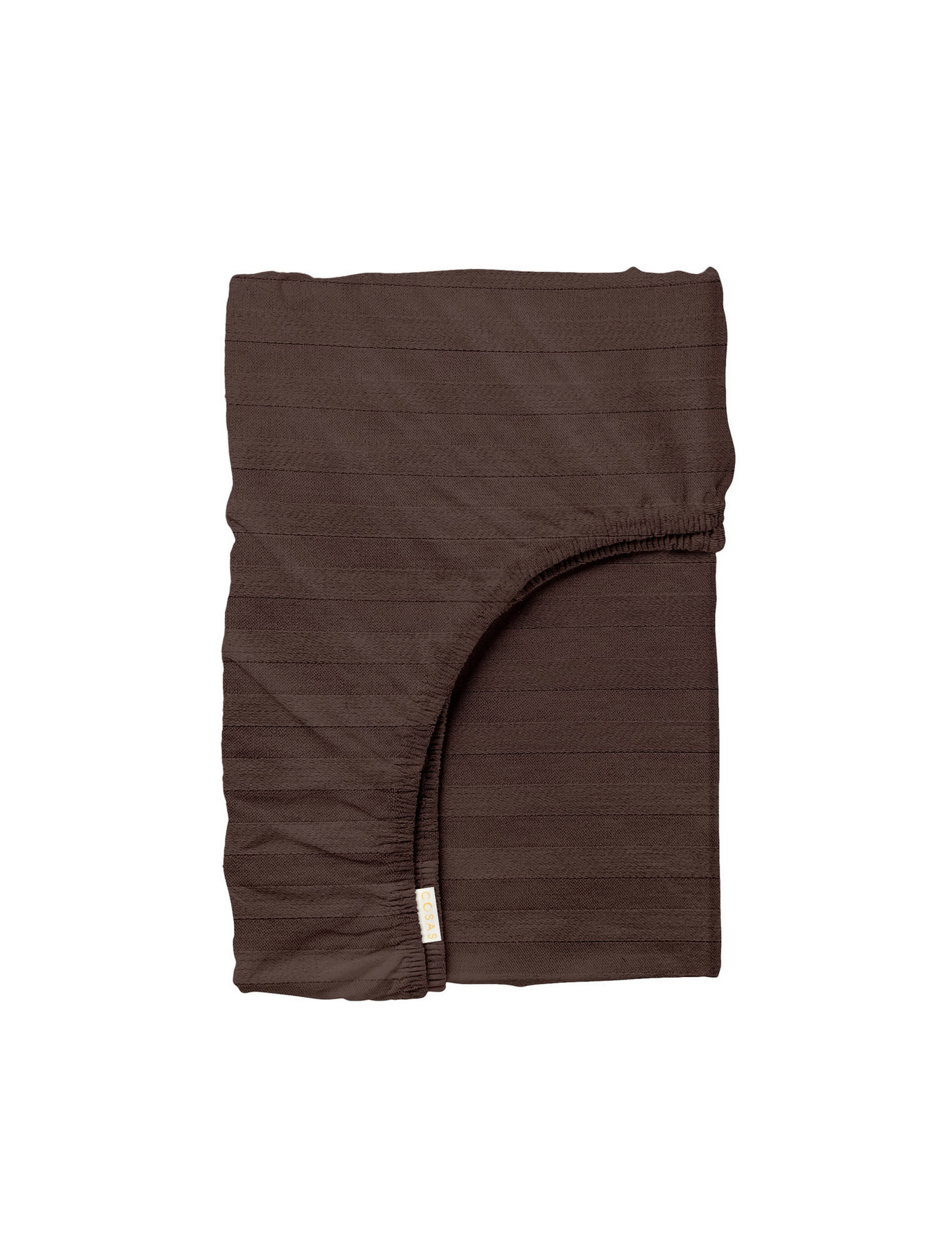 Простирадло на резинці страйп сатин WALNUT Cosas модель StrSatin_26Walnut_60х120х12 Фото