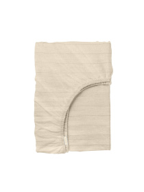 Простирадло на резинці страйп сатин BISCUIT Cosas модель StrSatin_27Biscuit_60х120х12 Фото