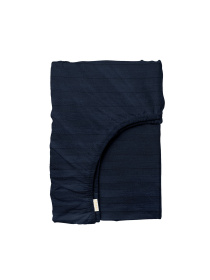 Простирадло на резинці страйп сатин NAVY Cosas модель StrSatin_51Navy_60х120х12 Фото