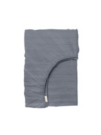 Простирадло на резинці страйп сатин STEEL Cosas модель StrSatin_53Steel_60х120х12 Фото