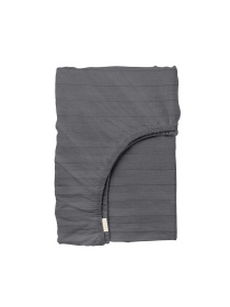 Простирадло на резинці страйп сатин STONE Cosas модель StrSatin_55Stone_60х120х12 Фото