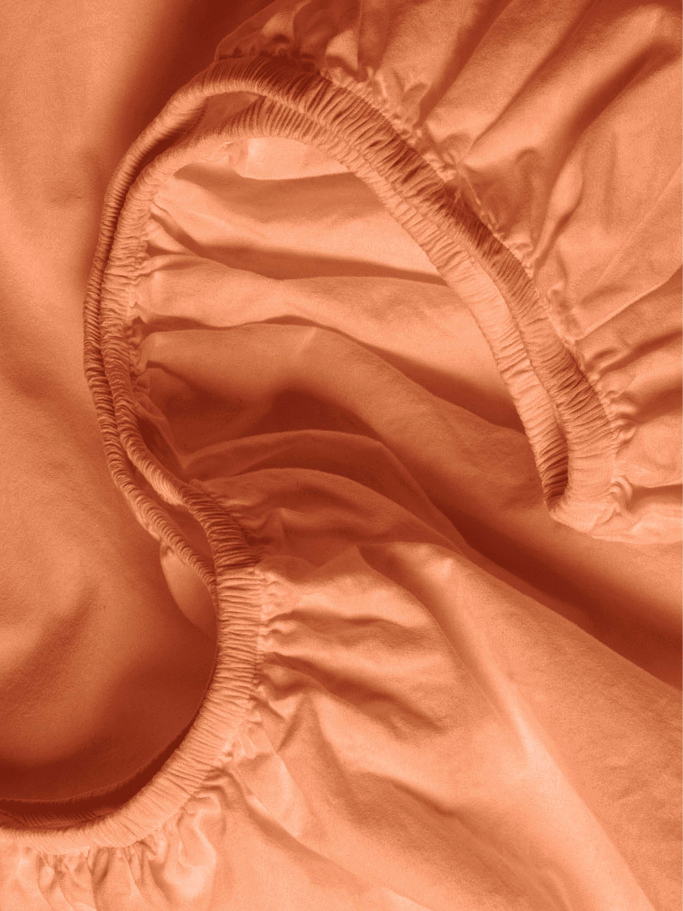 Простирадло на резинці ранфорс AMBER Cosas модель Terrakot75_120x200x20 Фото